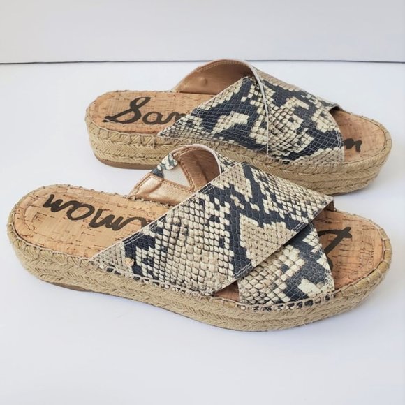 Sam Edelman Shoes - Sam Edelman NATTY Espadrille Snakeskin Sandal 8.5